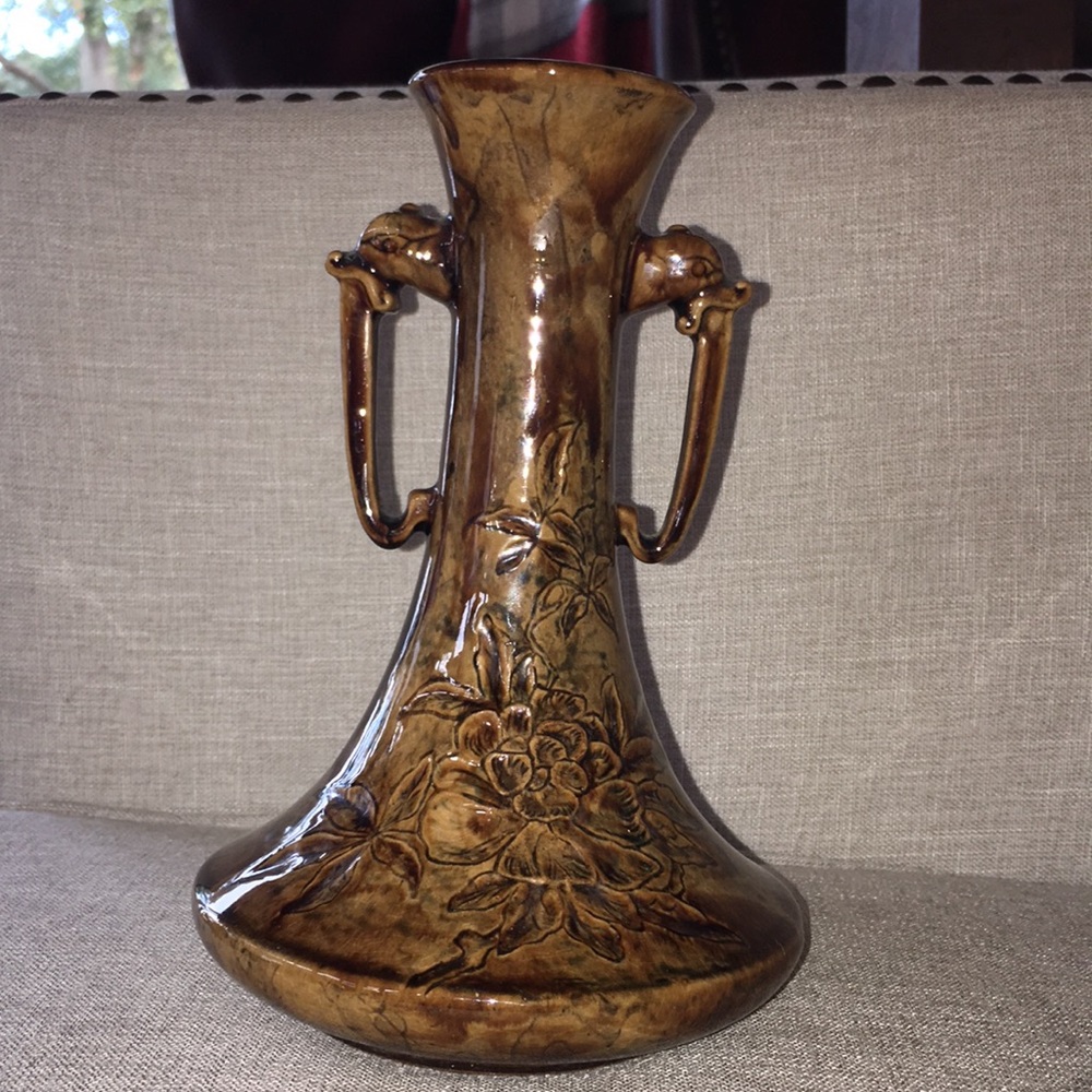 Rookwood pottery 1884 candlestick H.W.